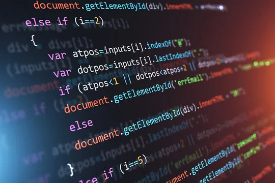 a stock image of programming code on a screen